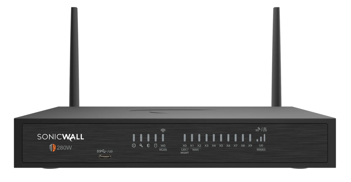 SonicWall TZ280 / TZ280W Firewall — manufacturer product photo